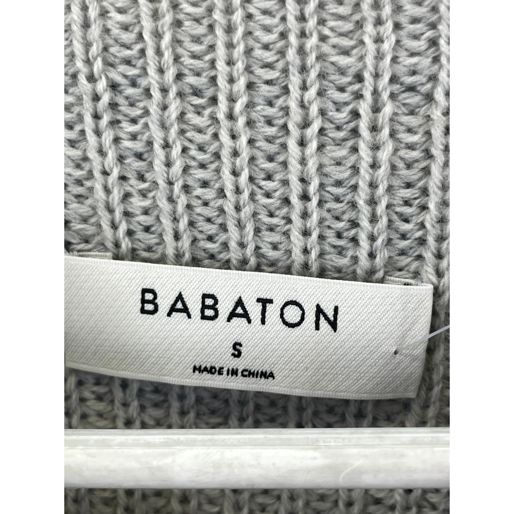 Aritzia Babaton Hazlitt Sweater Vest Womens S Gray Wool Ribbed Knit Sleeveless - Picture 5 of 12